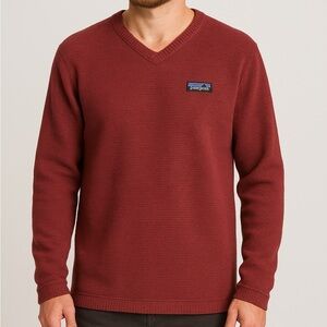 Patagonia Men's Burgundy V-Neck Sweater